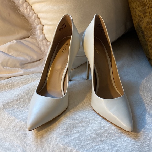 Aldo white leather stiletto heel - Picture 6 of 6